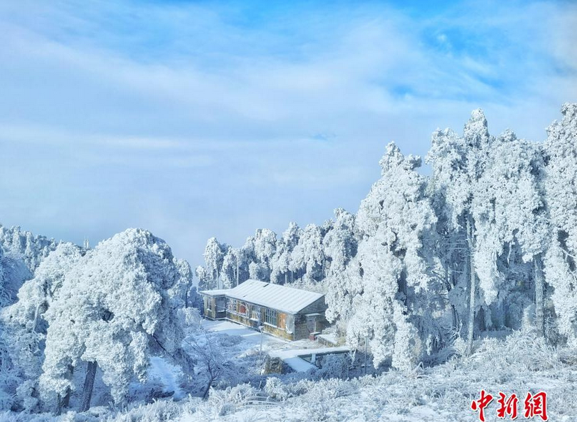 苍山负雪千岩一素 雪霁庐山成童话世界